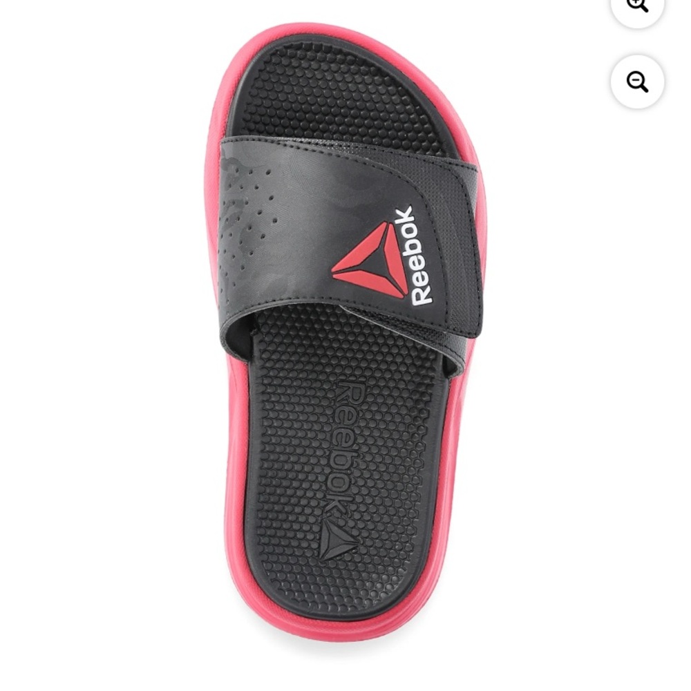 Reebok Black and red Comfort Slides for kids
